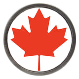 White Belt & Canadian Flag Buckle Combo